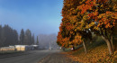 Zufahrt Kaserne im Herbst